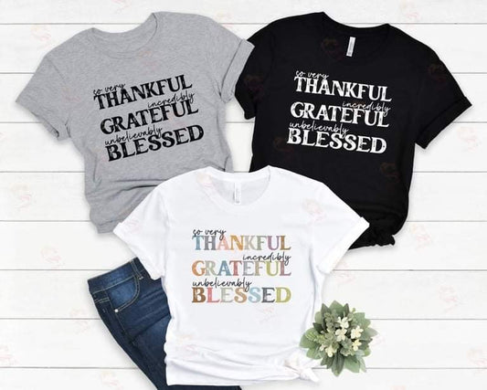 Thankful Grateful Blessed T-shirt