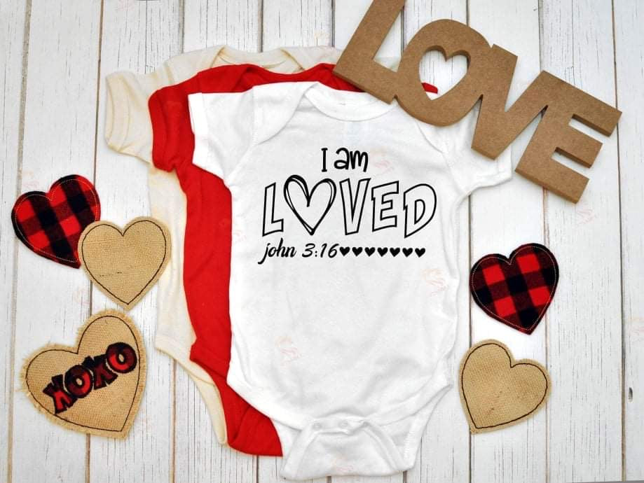 I am L❤️VED John 3:16 Children's Onesie and T-shirts